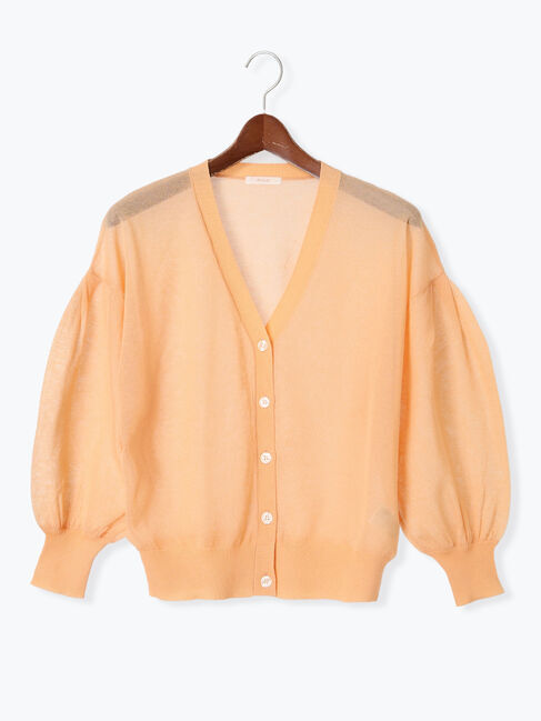 Te chichi「袖ボリュームシアーVネックカーディガン」|カーディガン|