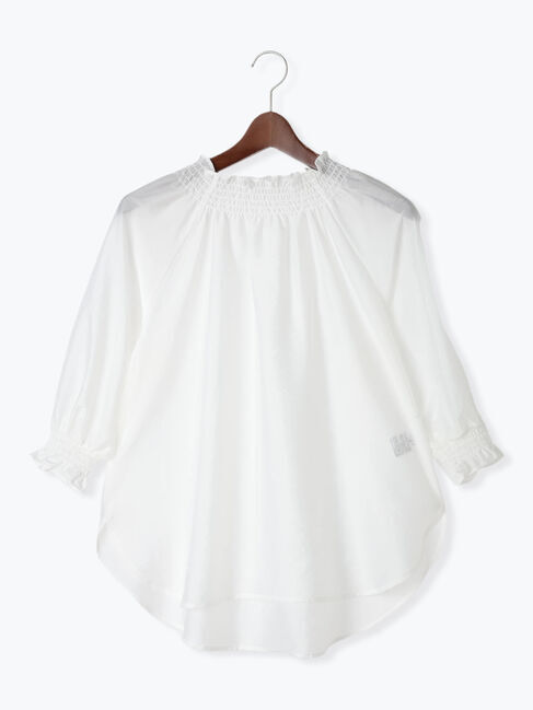 Te chichi TERRASSE「シャーリングネックブラウス」|シャツ・ブラウス|オフホワイト