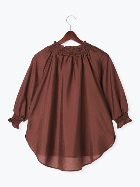 Te chichi TERRASSE「シャーリングネックブラウス」|シャツ・ブラウス|