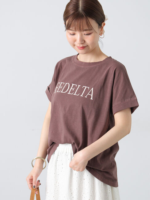 Lugnoncure「ピグメントロゴプリントTシャツ」|Tシャツ・カットソー|