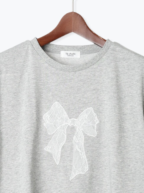 Te chichi TERRASSE「【接触冷感】レース刺繍クロップドTシャツ」|Tシャツ・カットソー|