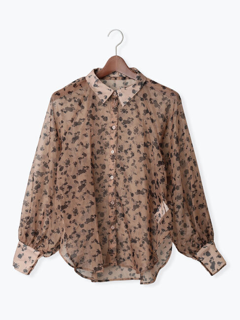 Te chichi「シアーフラワーボリュームスリーブブラウス」|シャツ・ブラウス|