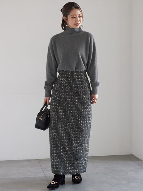 Te chichi「【宮本茉由着用】ハイネックフェザーニット」|ニット・セーター|