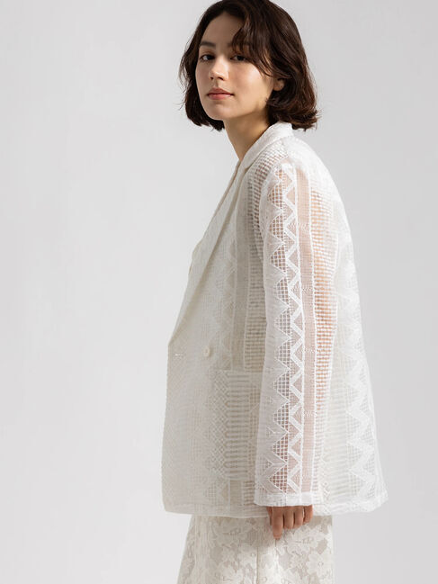 Te chichi「【Atelier ChouChou】オーガンジーレースダブルジャケット」|その他|