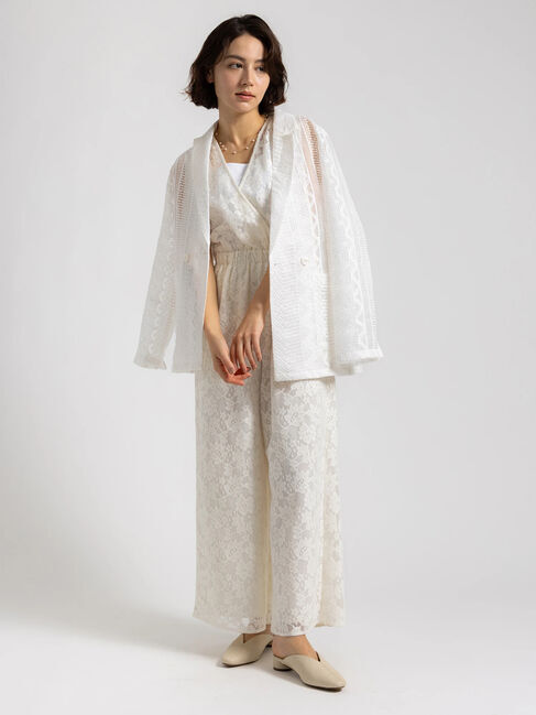 Te chichi「【Atelier ChouChou】オーガンジーレースダブルジャケット」|その他|