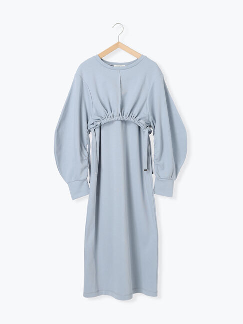 Samansa Mos2 blue「クロップドレイヤードワンピース」|ワンピース|