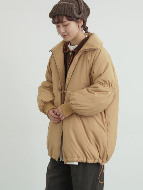 Samansa Mos2「【リバーシブル】キャンディースリーブ中綿コート」|ブルゾン・スタジャン|