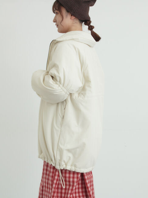 Samansa Mos2「【リバーシブル】キャンディースリーブ中綿コート」|ブルゾン・スタジャン|