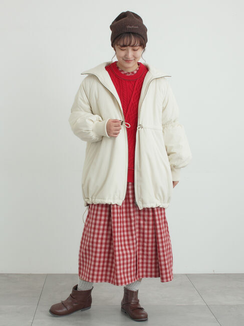 Samansa Mos2「【リバーシブル】キャンディースリーブ中綿コート」|ブルゾン・スタジャン|