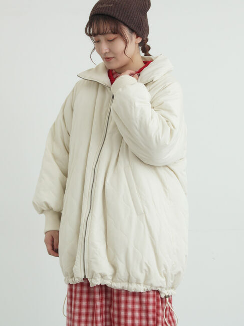 Samansa Mos2「【リバーシブル】キャンディースリーブ中綿コート」|ブルゾン・スタジャン|