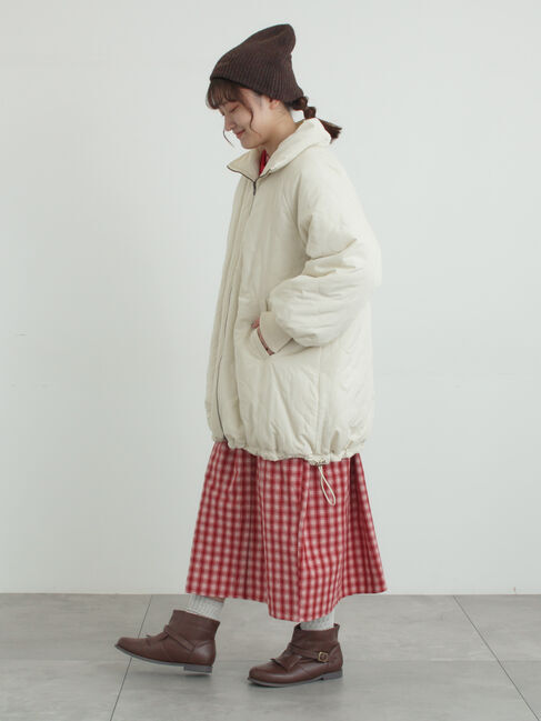 Samansa Mos2「【リバーシブル】キャンディースリーブ中綿コート」|ブルゾン・スタジャン|