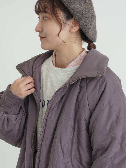 Samansa Mos2「【リバーシブル】キャンディースリーブ中綿コート」|ブルゾン・スタジャン|