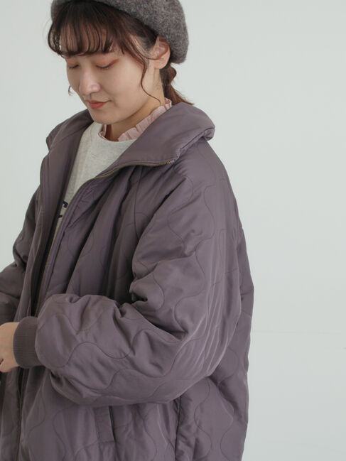 Samansa Mos2「【リバーシブル】キャンディースリーブ中綿コート」|ブルゾン・スタジャン|