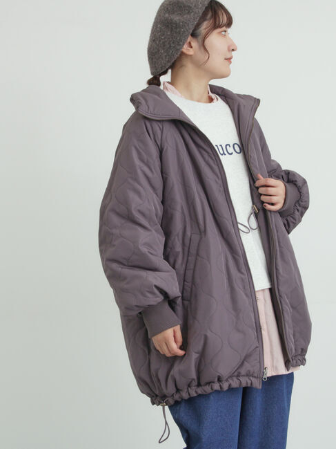 Samansa Mos2「【リバーシブル】キャンディースリーブ中綿コート」|ブルゾン・スタジャン|