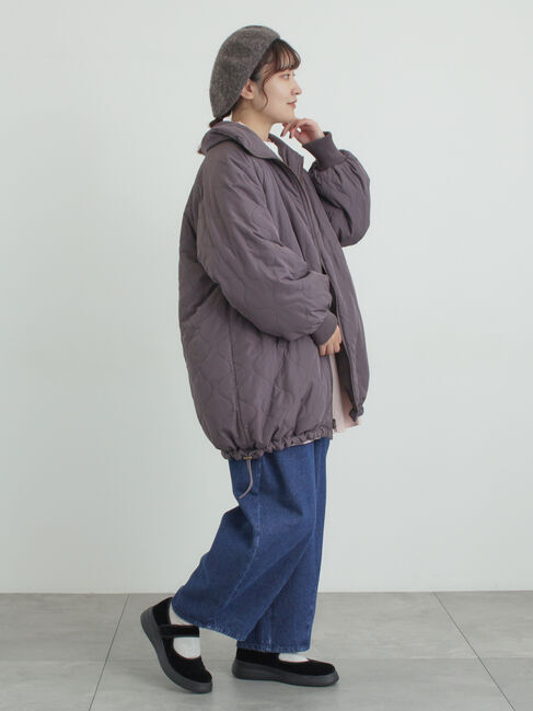 Samansa Mos2「【リバーシブル】キャンディースリーブ中綿コート」|ブルゾン・スタジャン|