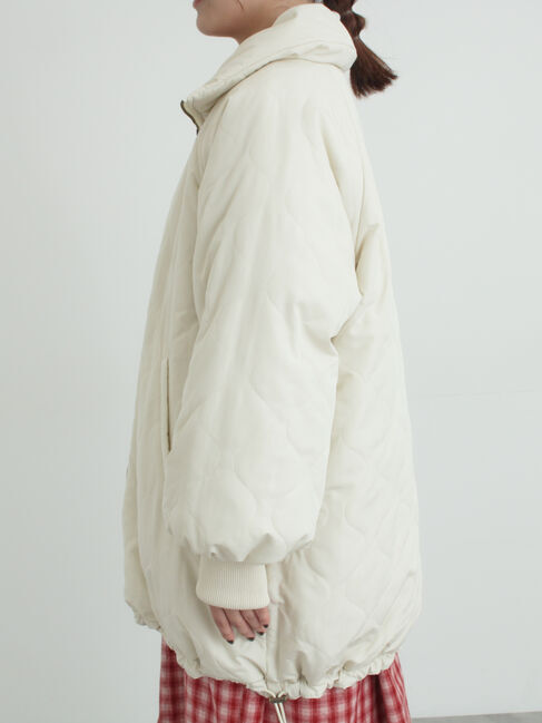 Samansa Mos2「【リバーシブル】キャンディースリーブ中綿コート」|ブルゾン・スタジャン|