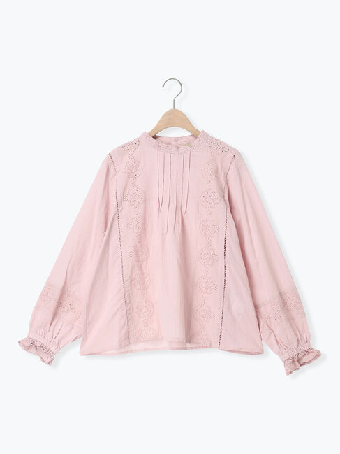 Samansa Mos2「スタンドカラーレースブラウス」|シャツ・ブラウス|