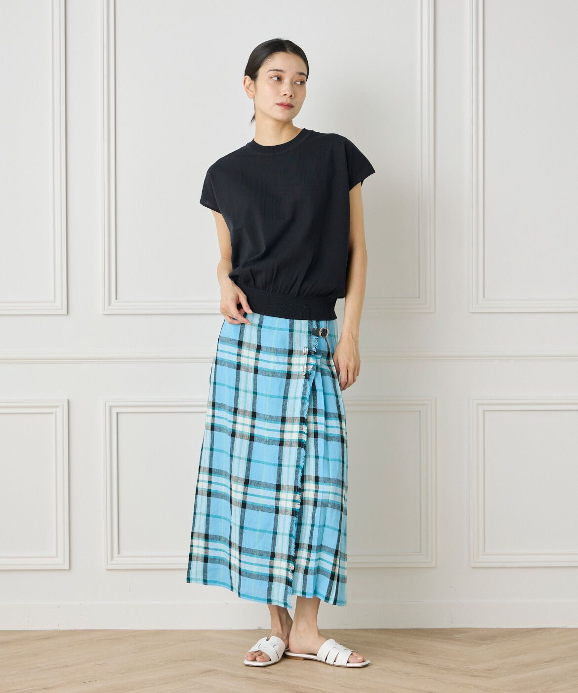 INED「フレンチスリーブニットプルオーバー」|ニット・セーター|