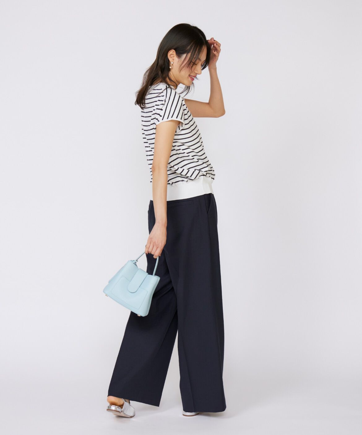 INED「フレンチスリーブニットプルオーバー」|ニット・セーター|