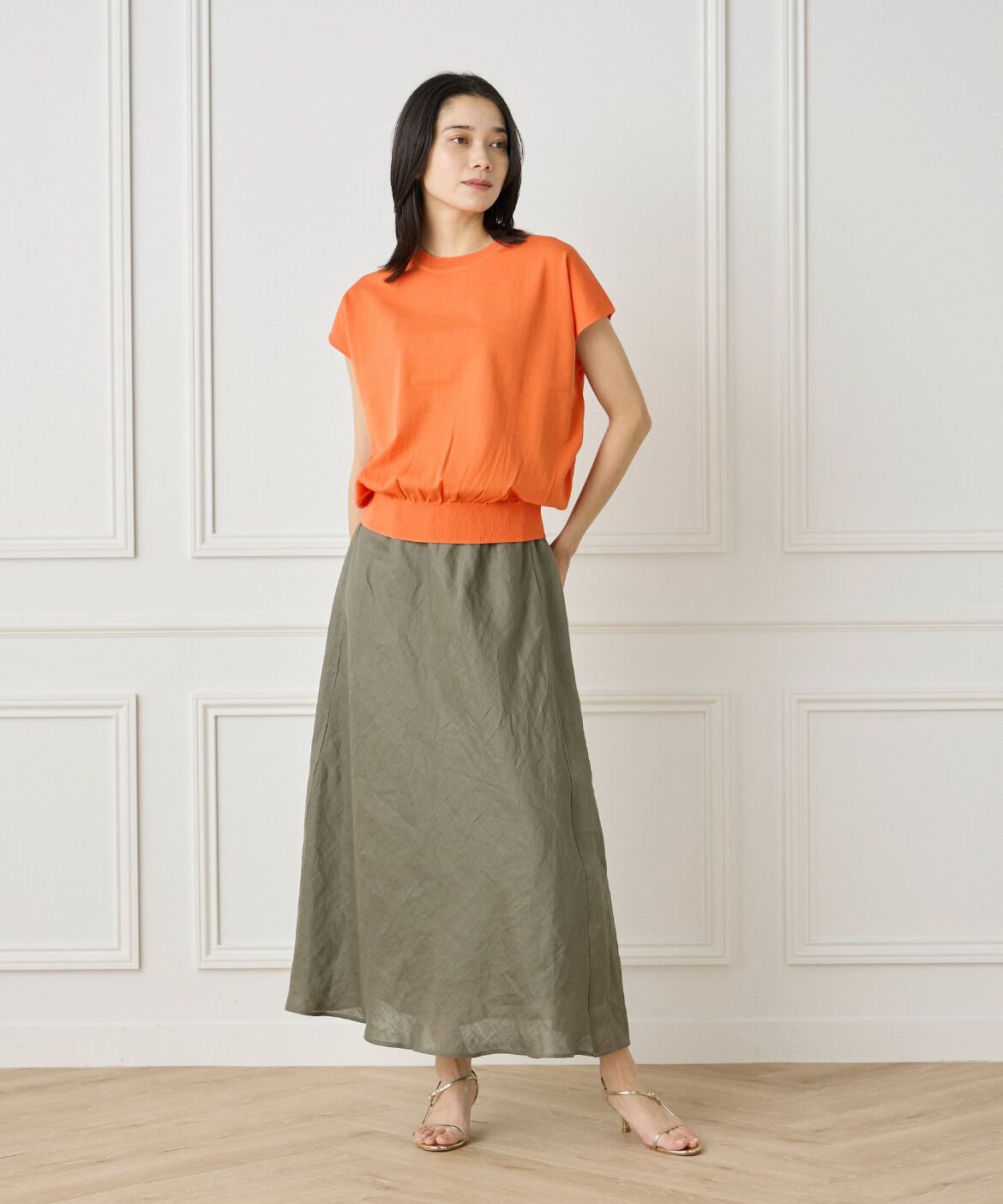 INED「フレンチスリーブニットプルオーバー」|ニット・セーター|