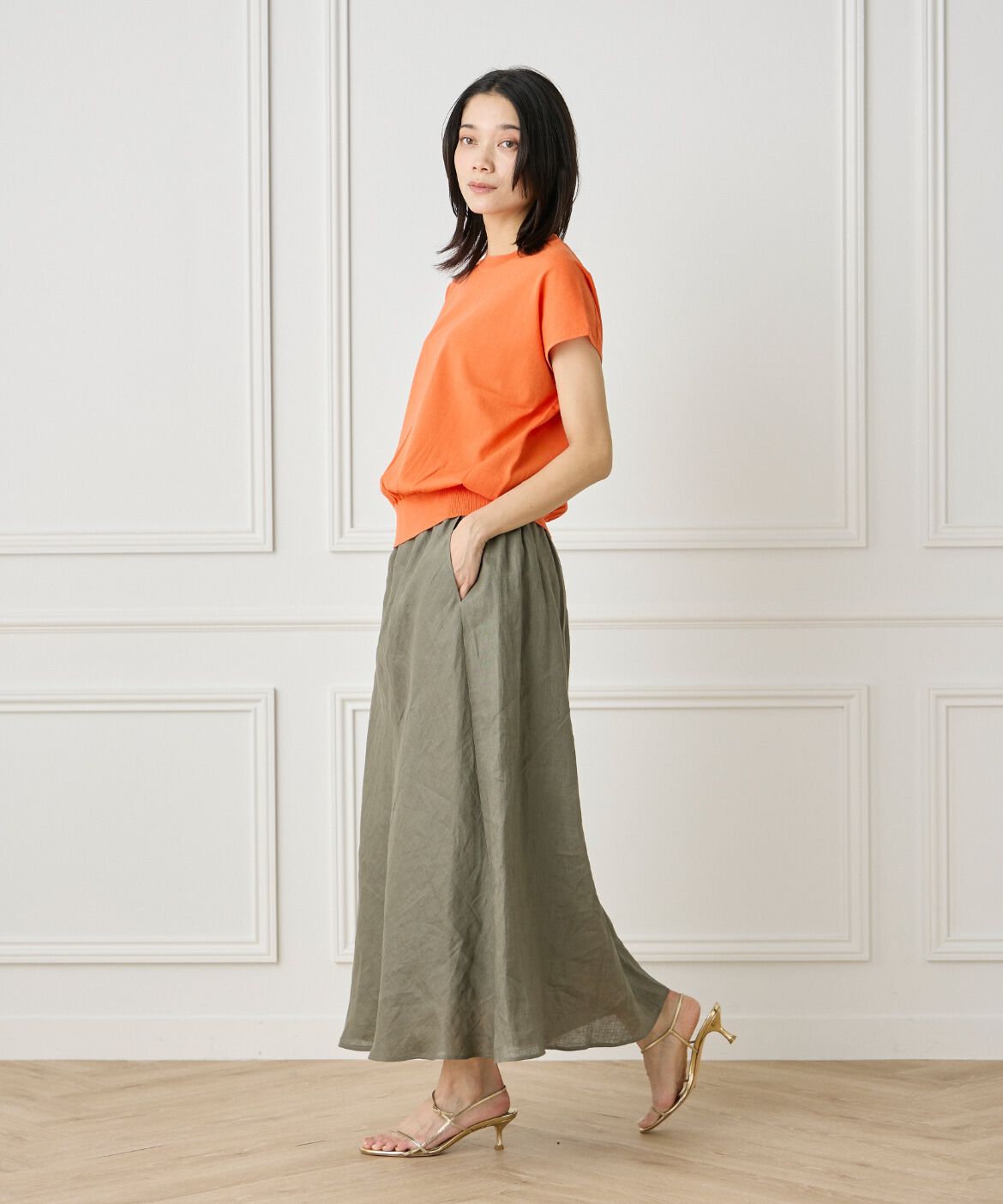 INED「フレンチスリーブニットプルオーバー」|ニット・セーター|