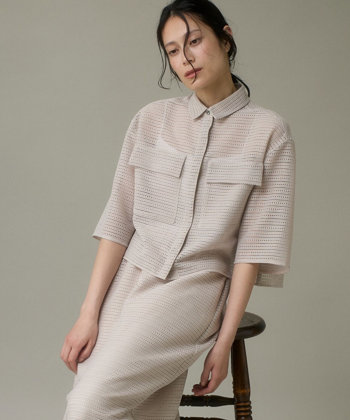 DAY by DAY it&rsquo;s international「スクエアレースシャツブラウス」|シャツ・ブラウス|ベージュ2