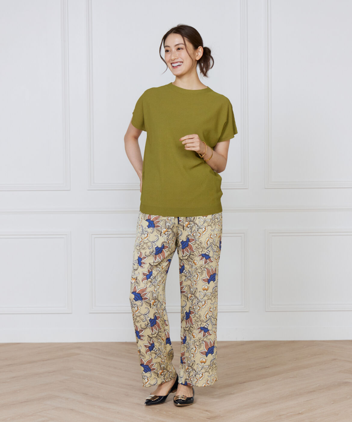 7-IDconcept.「ホールガーメントフレンチスリーブプルオーバー」|ニット・セーター|