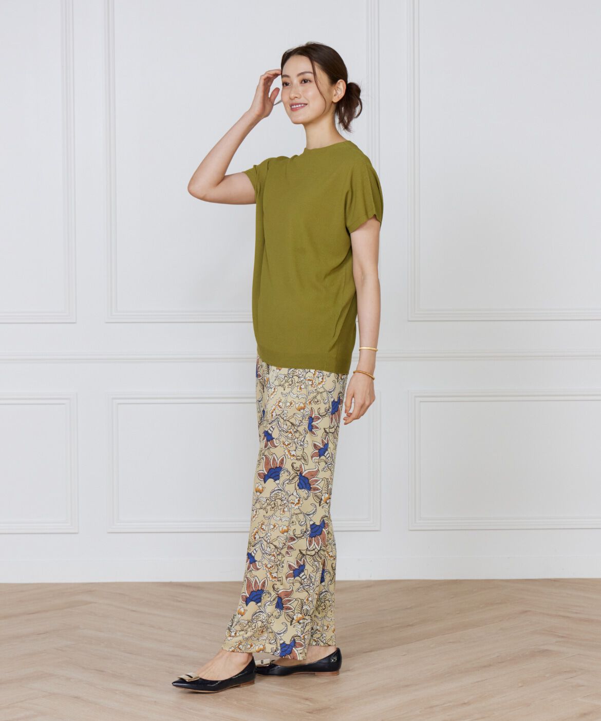 7-IDconcept.「ホールガーメントフレンチスリーブプルオーバー」|ニット・セーター|