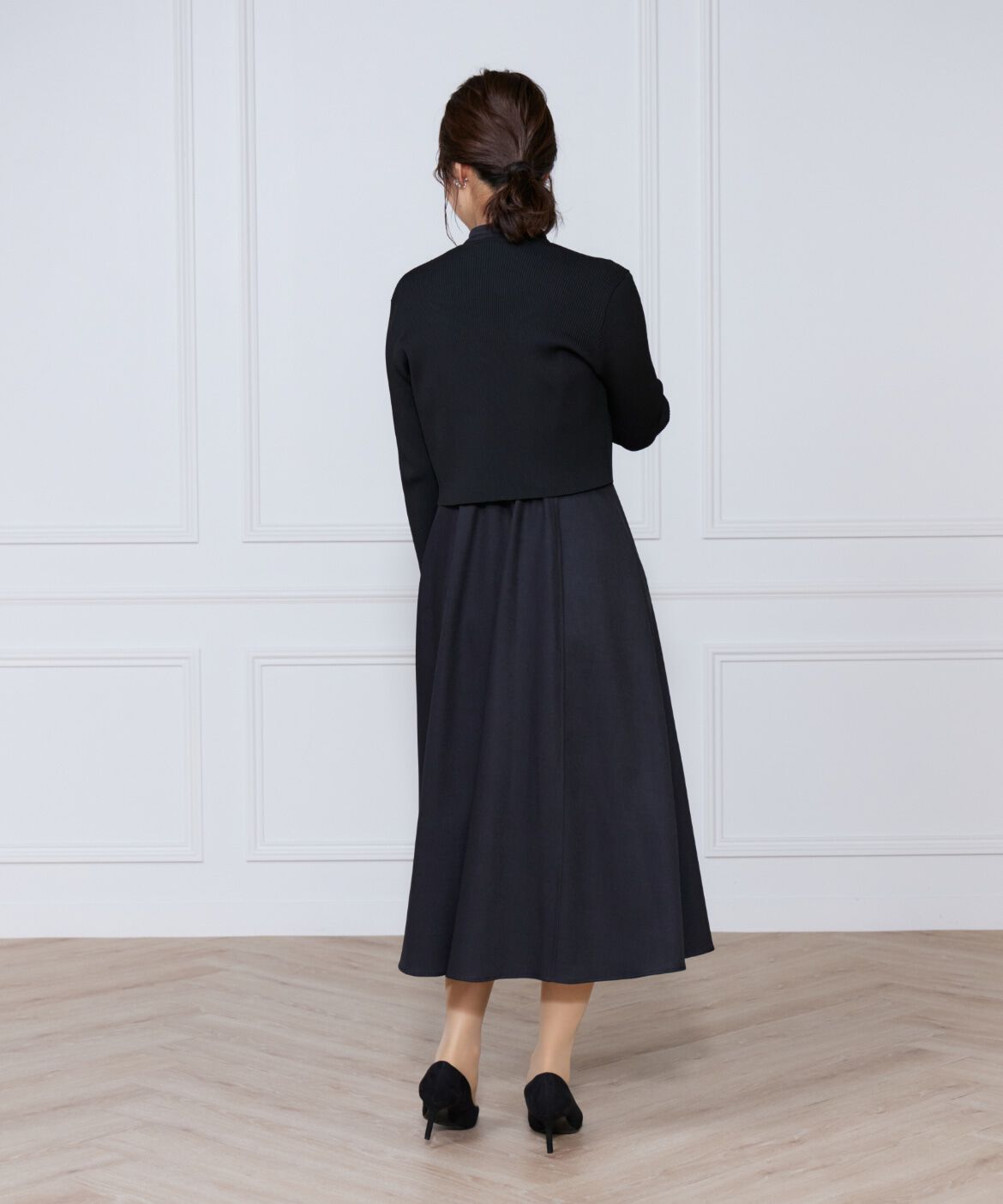 ef-de Black「リブショート丈ボレロ」|ニット・セーター|