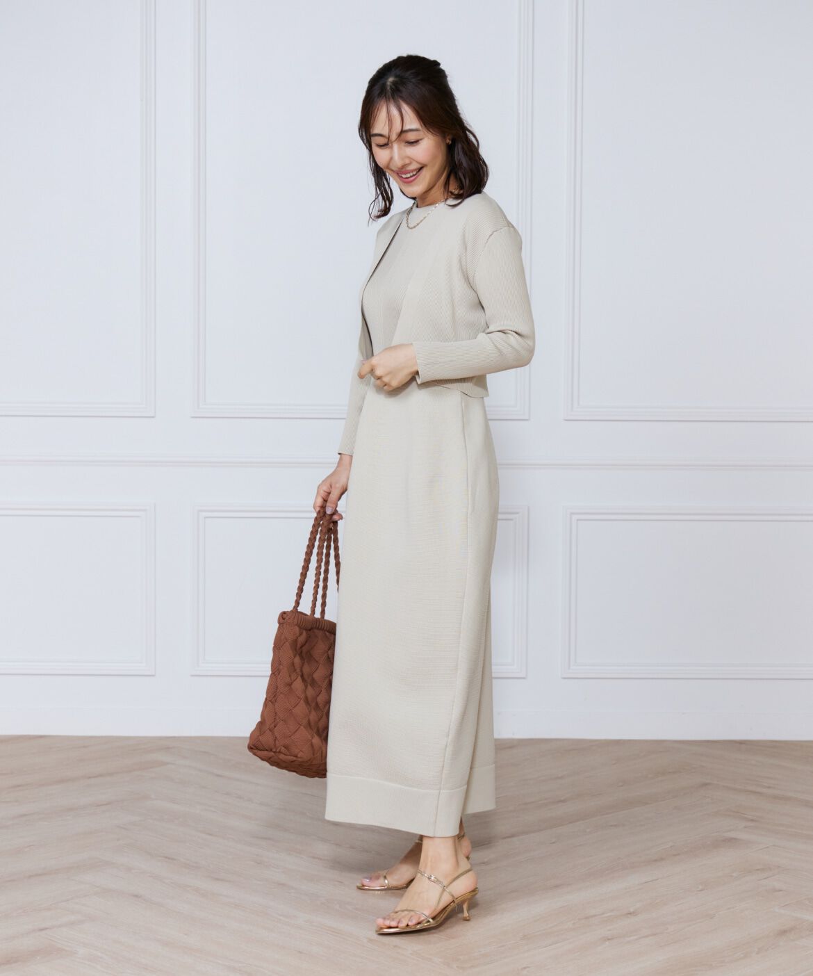 ef-de Black「リブショート丈ボレロ」|ニット・セーター|