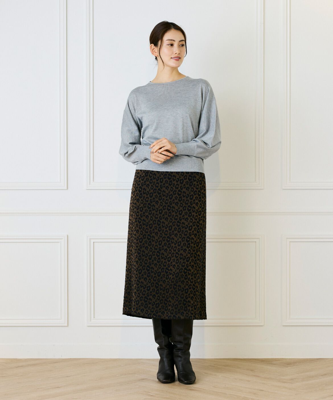 7-IDconcept.「ラメパフスリーブニットプルオーバー」|ニット・セーター|