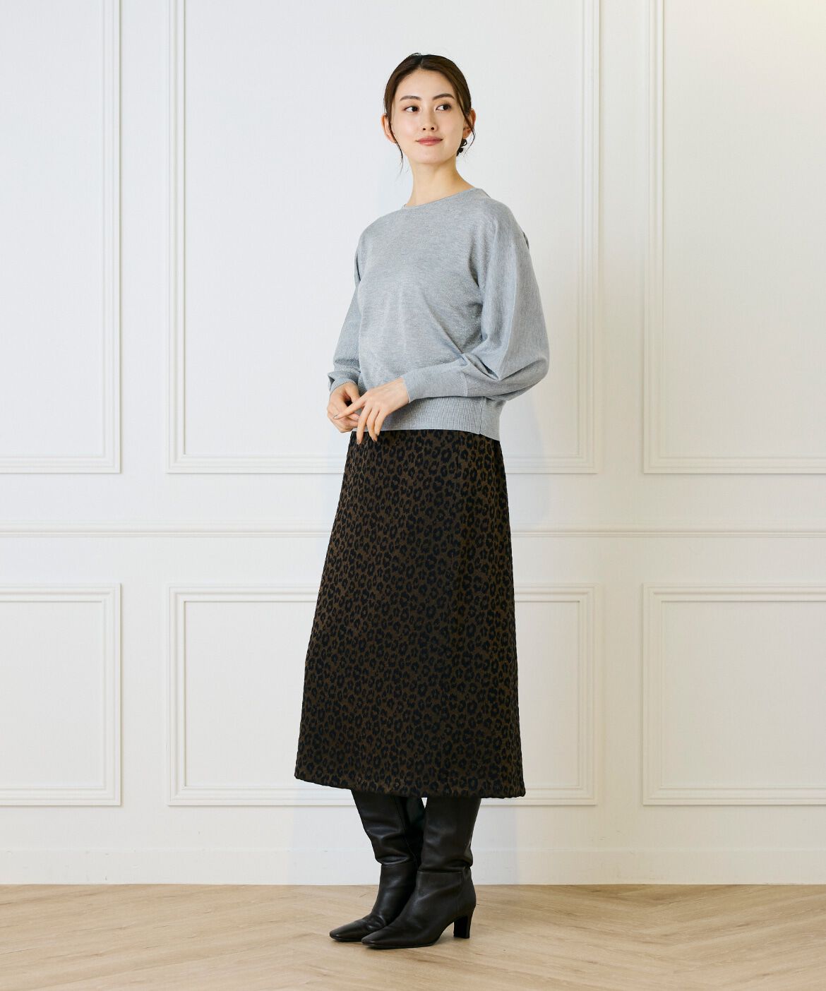 7-IDconcept.「ラメパフスリーブニットプルオーバー」|ニット・セーター|