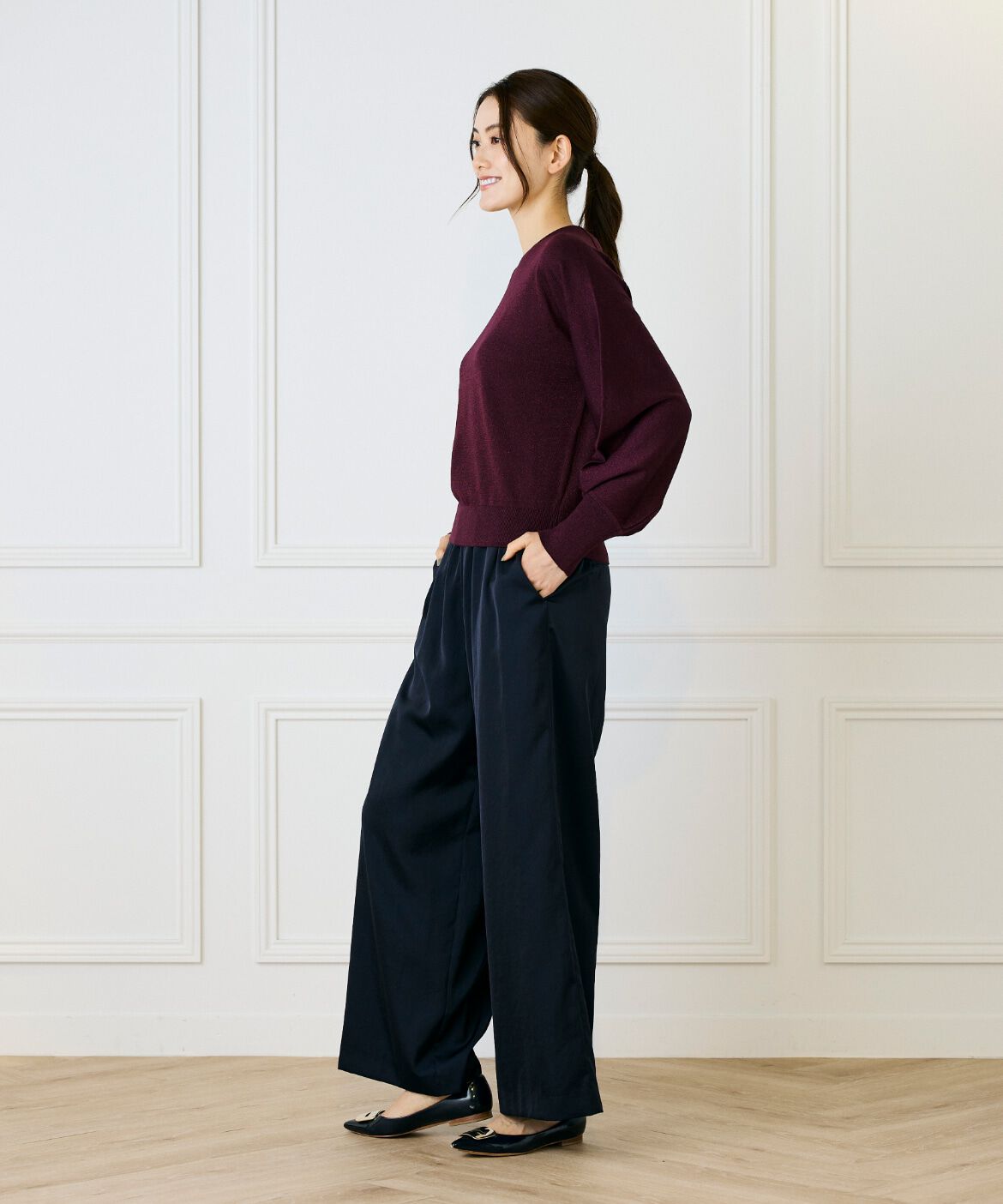 7-IDconcept.「ラメパフスリーブニットプルオーバー」|ニット・セーター|