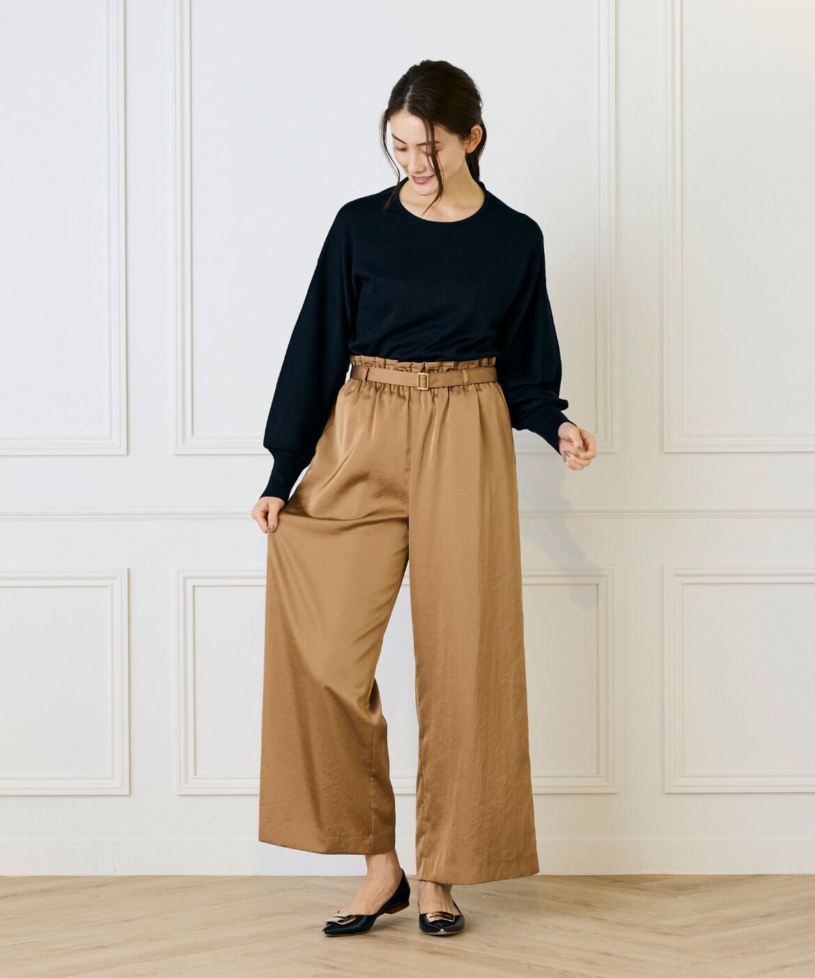 7-IDconcept.「ラメパフスリーブニットプルオーバー」|ニット・セーター|