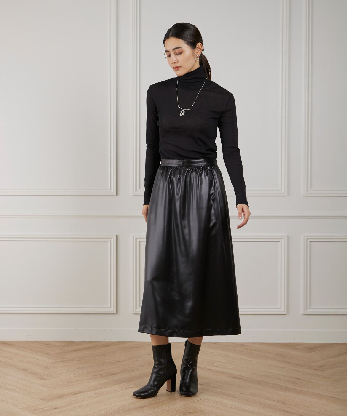 Le Souk「シアーテレコ ハイネックTシャツ」|Tシャツ・カットソー|