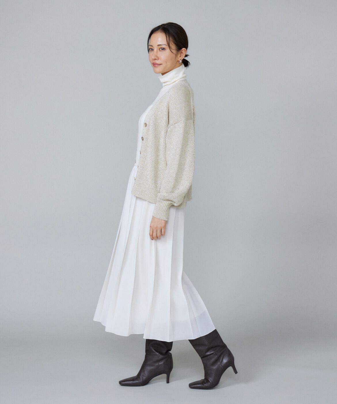 Le Souk「シアーテレコ ハイネックTシャツ」|Tシャツ・カットソー|