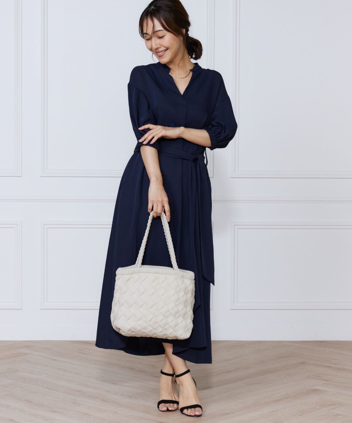 ef-de Black「バンピーバスケットバッグ」|ハンドバッグ|