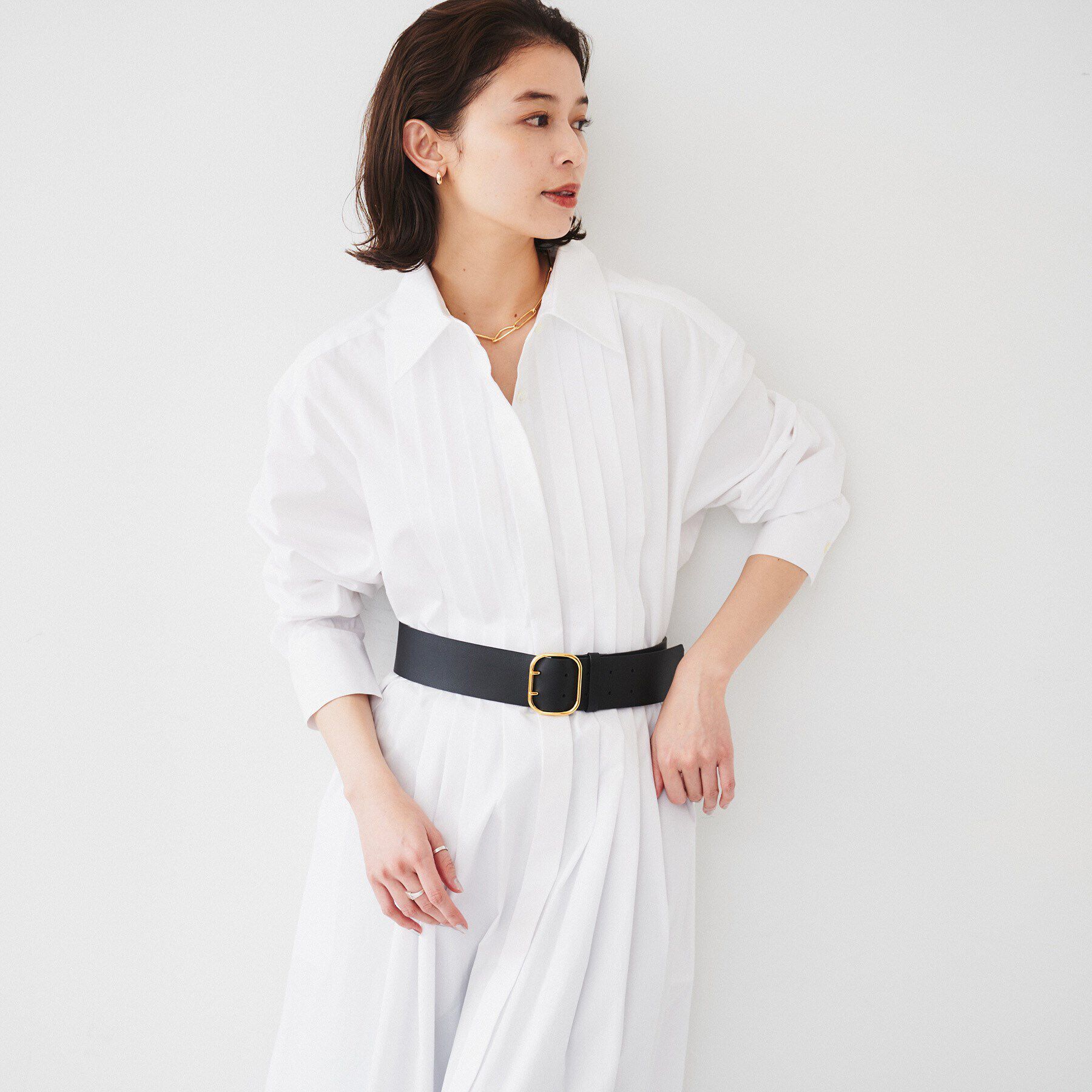 UNTITLED「【 LEFIJE】スクエアバックルワイドベルト」|ベルト|