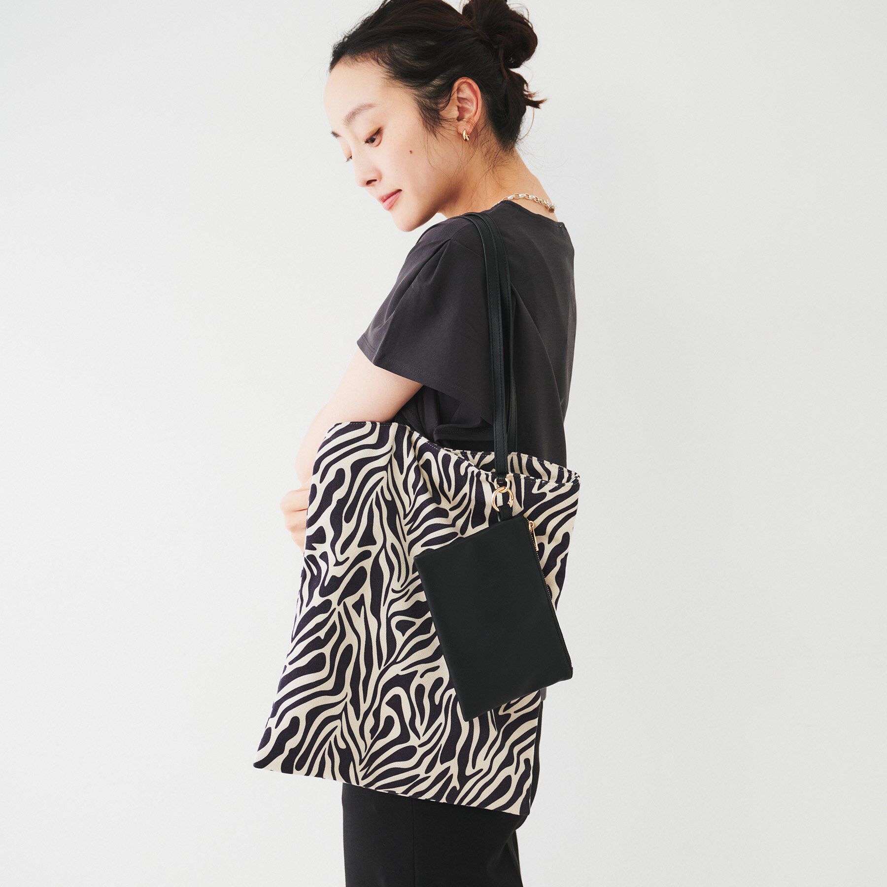 UNTITLED「【選べる3柄】フラットトートバッグ」|トートバッグ|