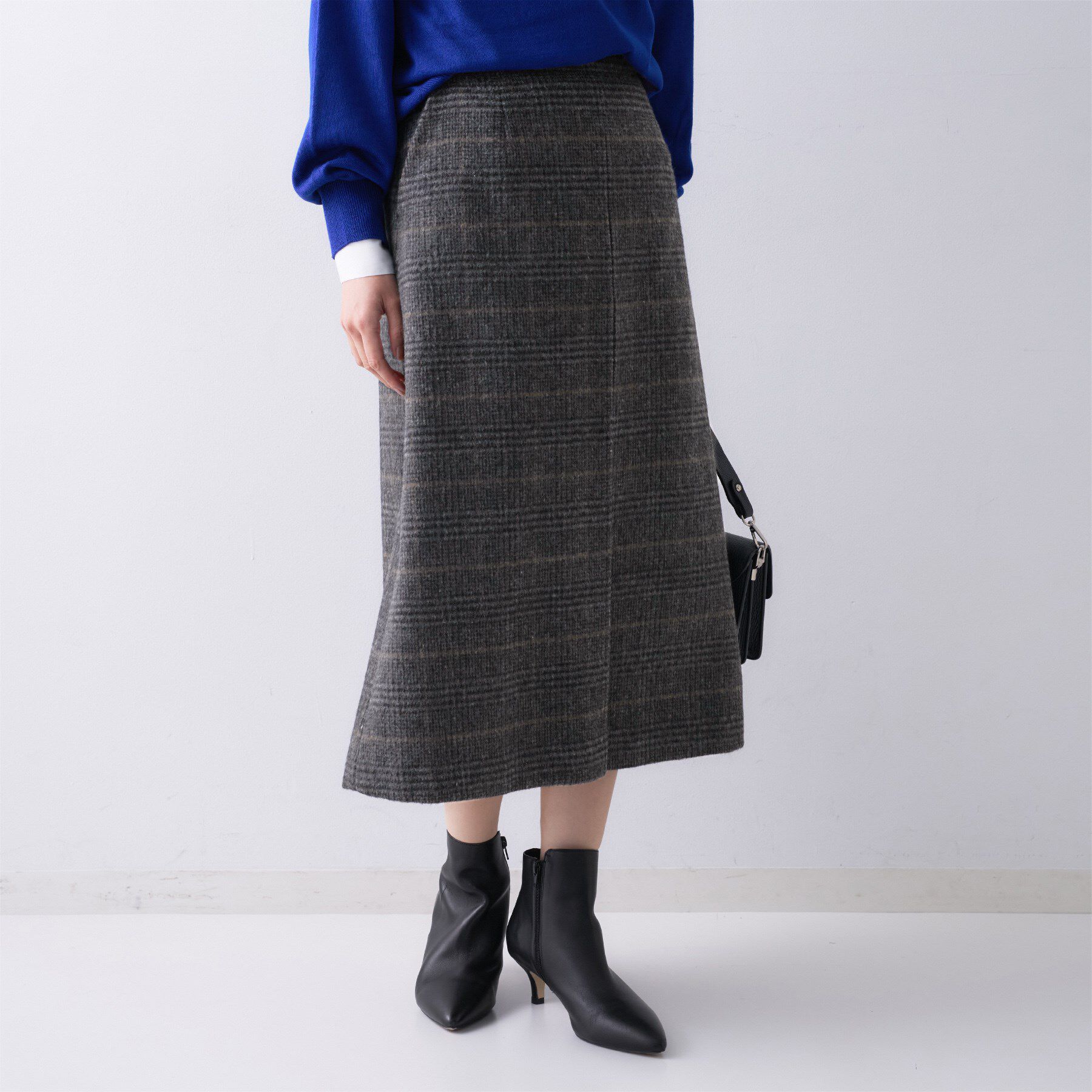 UNTITLED「【ふんわり/タイト見え】グレンチェックスカート」|スカート|