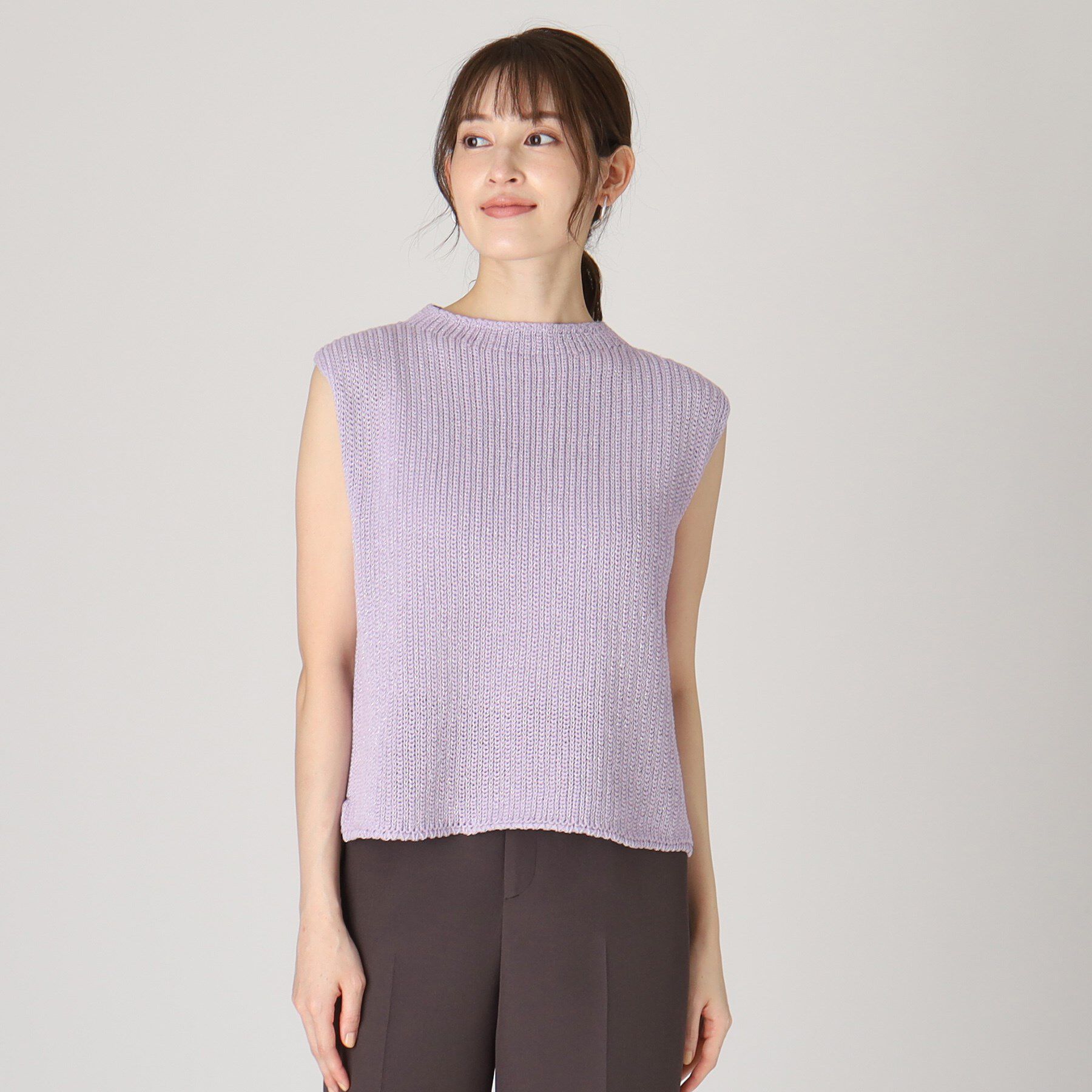 COUP DE CHANCE「【洗える／日本製／ラメ混】ニットベスト」|ニット・セーター|