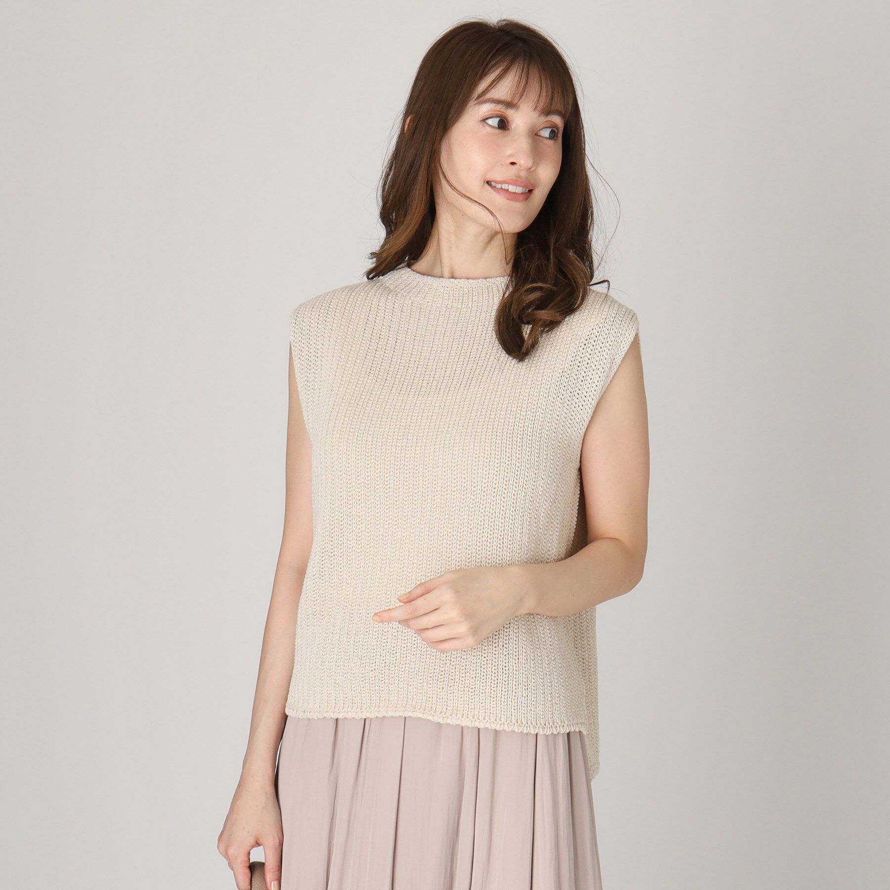 COUP DE CHANCE「【洗える／日本製／ラメ混】ニットベスト」|ニット・セーター|