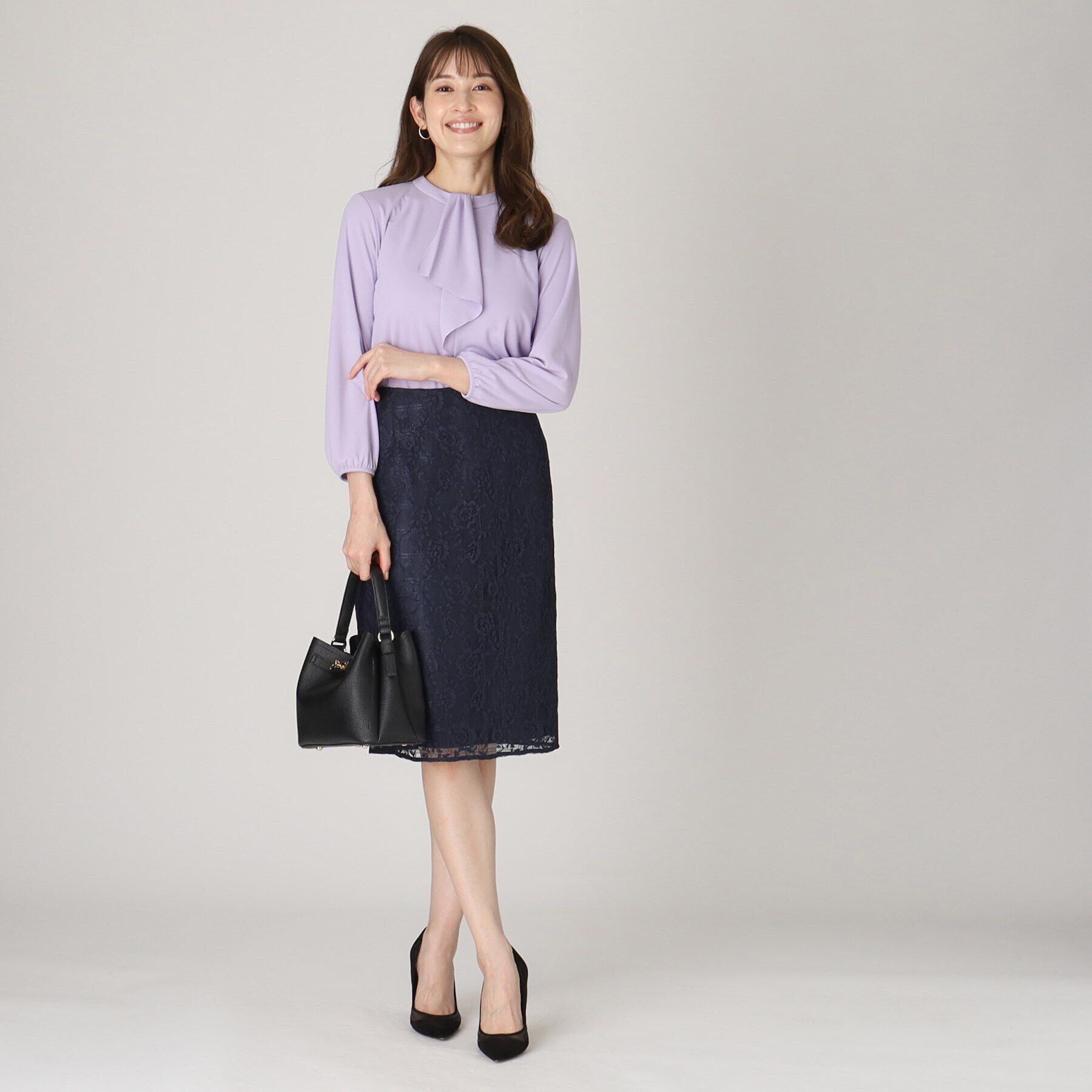 COUP DE CHANCE「【洗える／日本製】レース柄タイトスカート」|スカート|