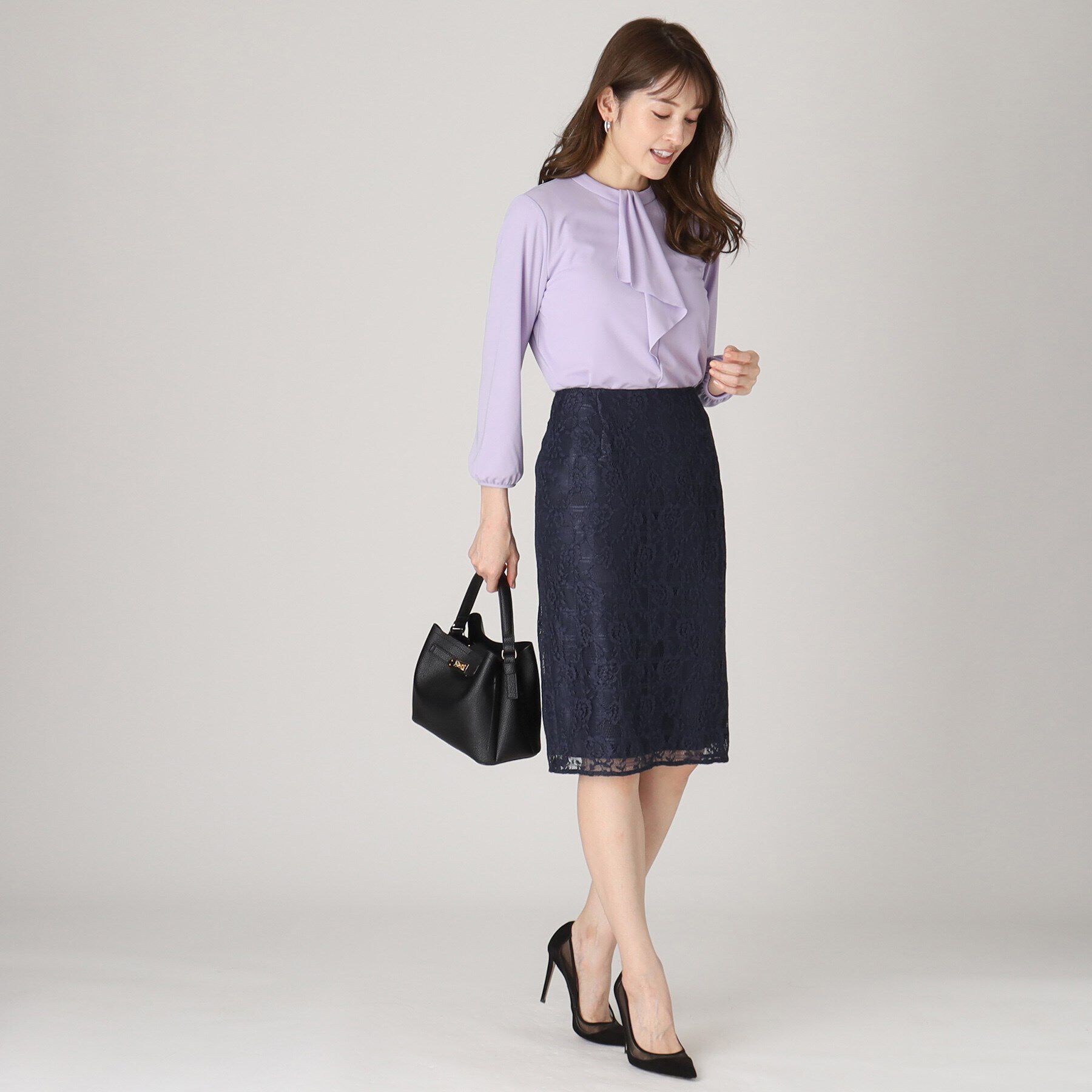 COUP DE CHANCE「【洗える／日本製】レース柄タイトスカート」|スカート|