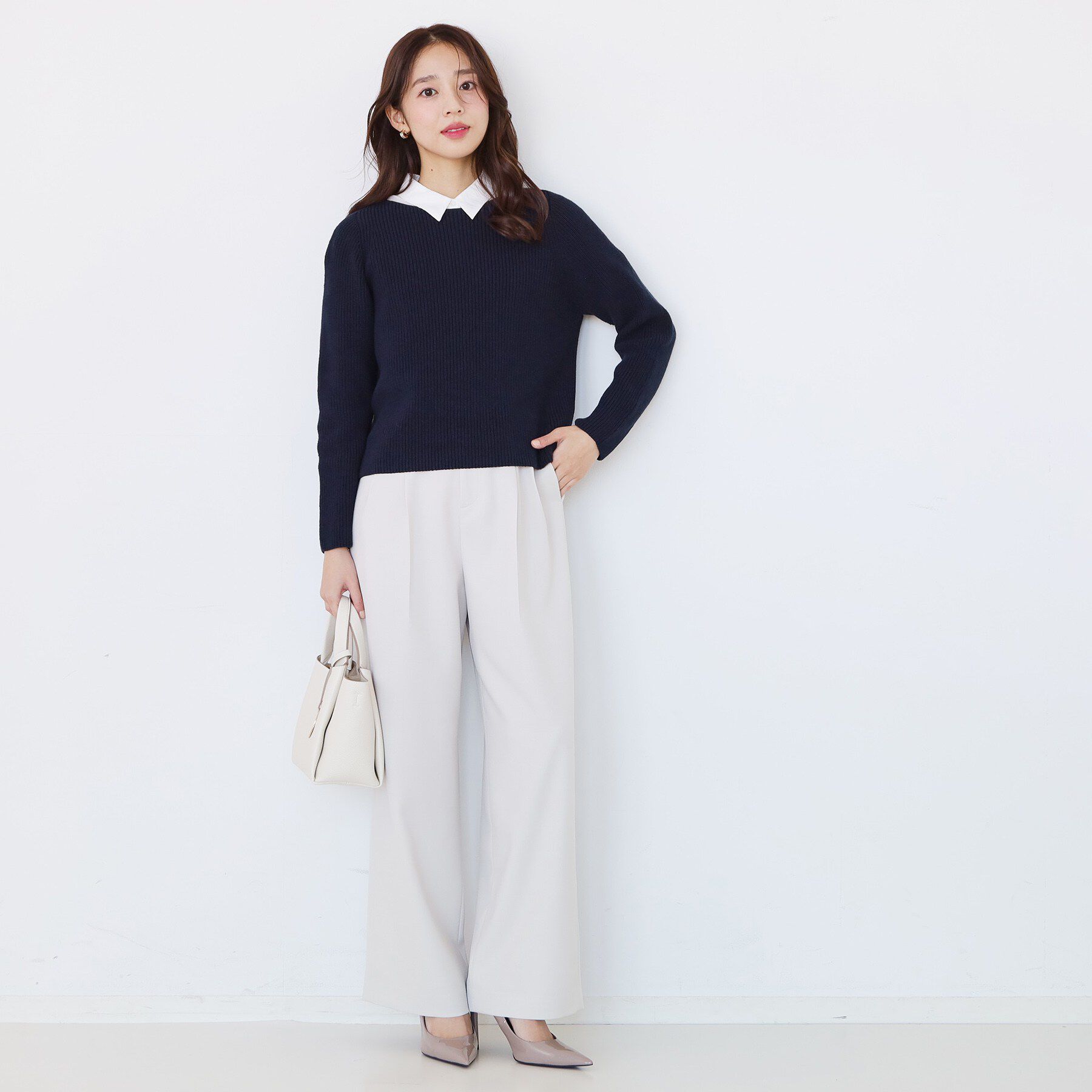 COUP DE CHANCE「【手洗い可／日本製】ミドルゲージ軽やかニットトップス」|ニット・セーター|