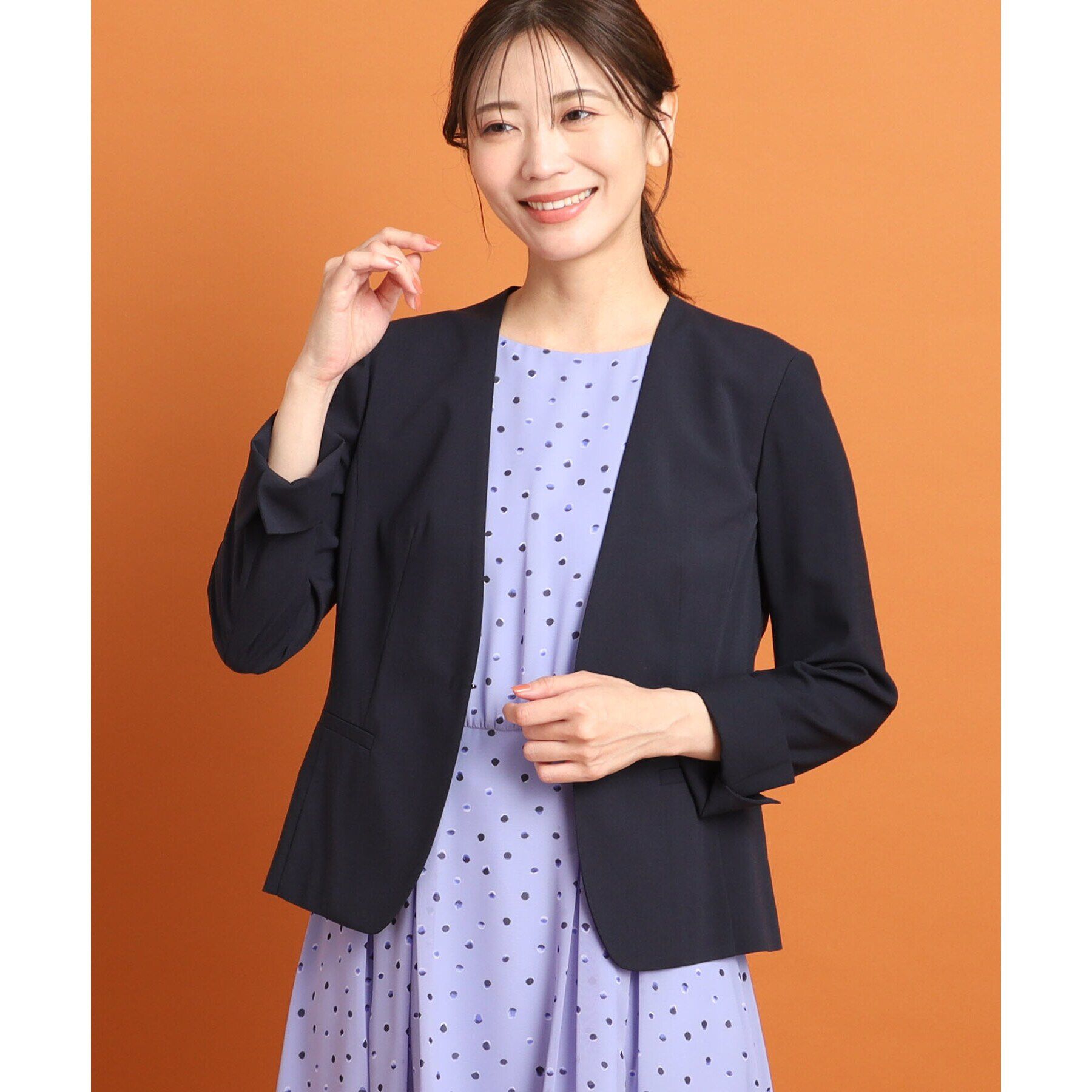 Reflect「【SALE／夏に快適！／接触冷感／洗える／セットアップ可能】ノーカラージャケット」|ノーカラージャケット|