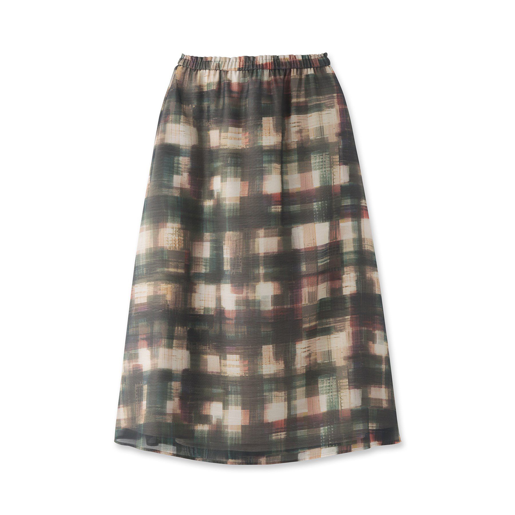 Reflect「【マシンウォッシュ可／ウエスト総ゴム／セットアップ可能】シアーチェックスカート」|スカート|