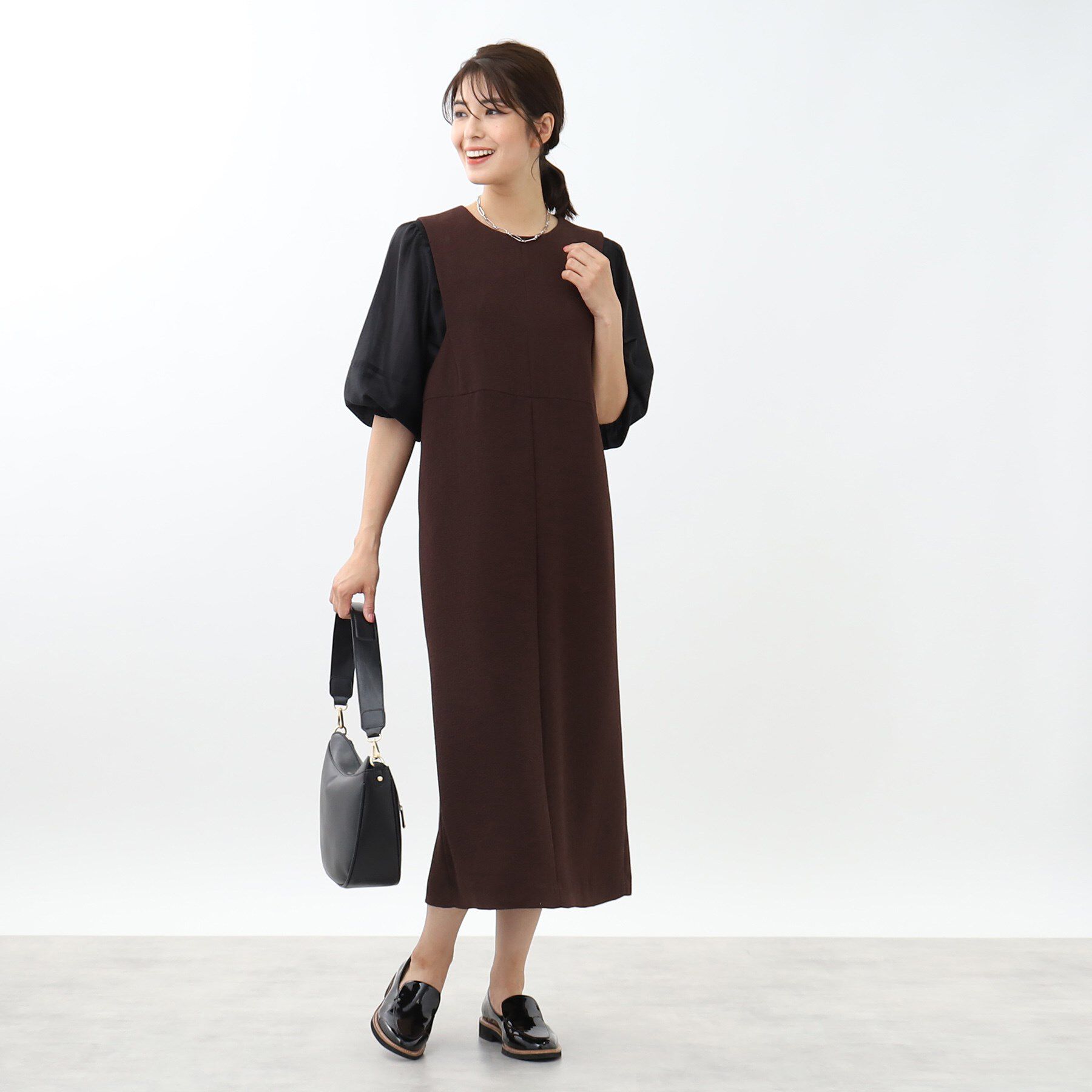 Reflect「【手洗い可／すっきり見え】大人ジャンパードレス」|ワンピース|