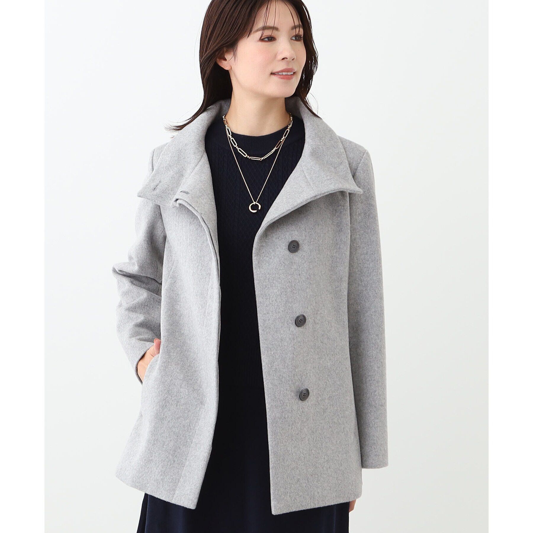 Reflect「【定番人気】スタンドカラーミドルコート」|その他|