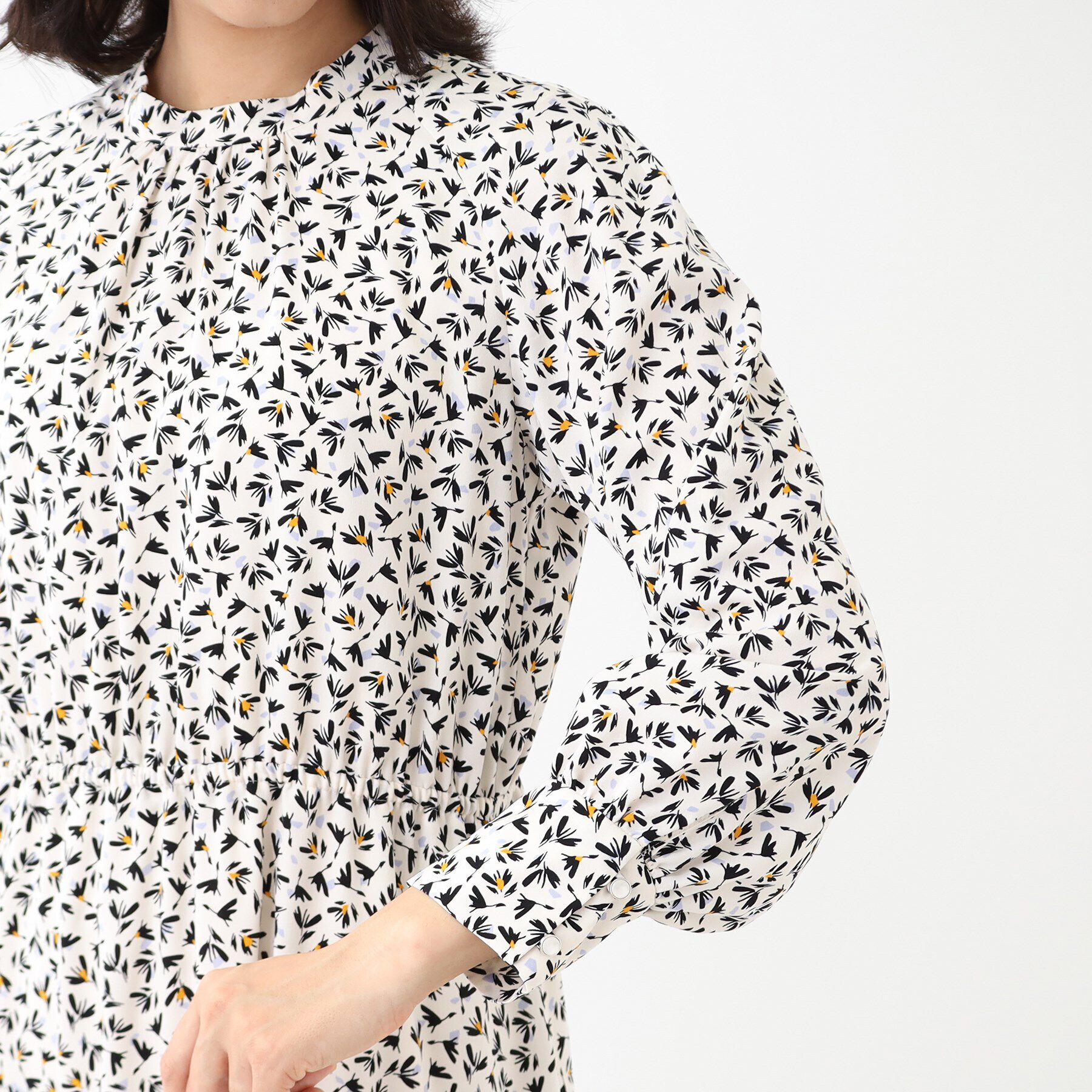 Reflect「【マシンウォッシュ可】フラワープリントワンピース」|ワンピース|